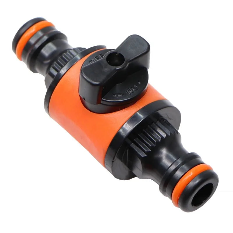 1PC/2PCS 16MM Equal Garden Hose Shut Off Valve Fitting Plastic Tubing Tap Adapter Quick Joint for Watering Irrigation Car Wash