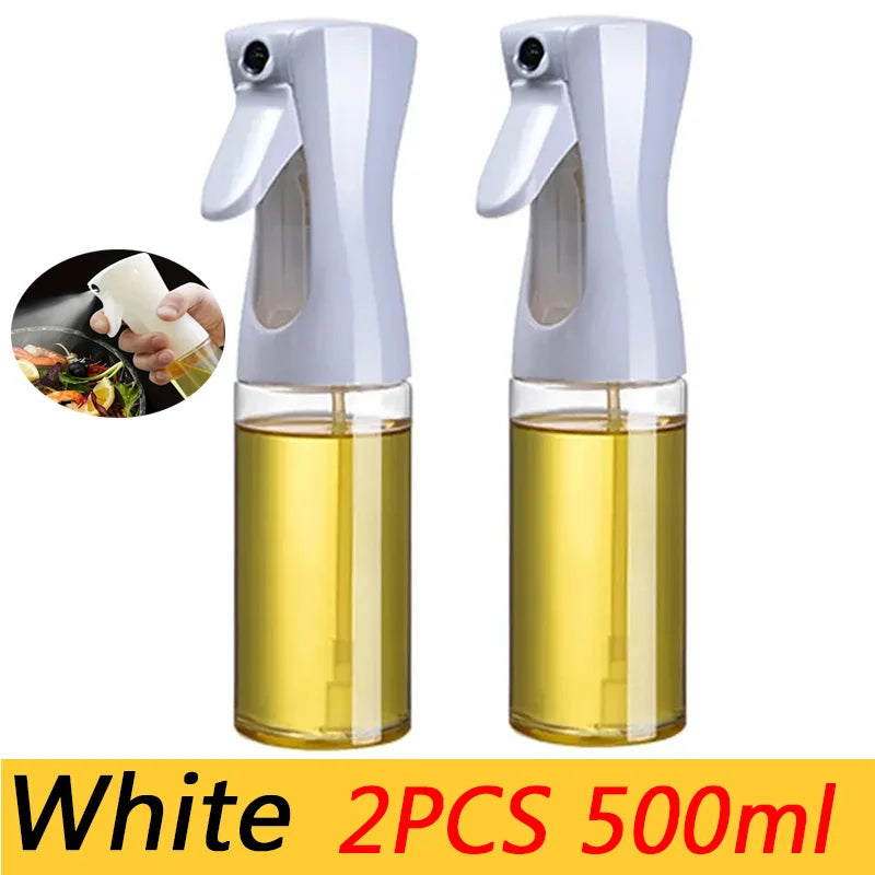 200/300/500mlOil Spray Plastic Household Kitchen Oil Spray Bottle Or Oil Brush Nebulizing Mist Filling Cooking Dual Use BBQ
